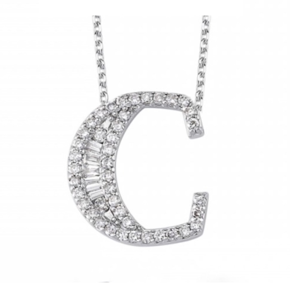 Колье из белого золота с бриллиантами 