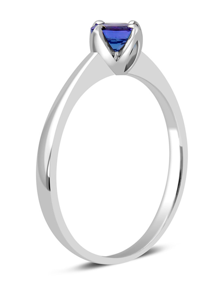 Помолвочное кольцо из белого золота с танзанитом (043172)