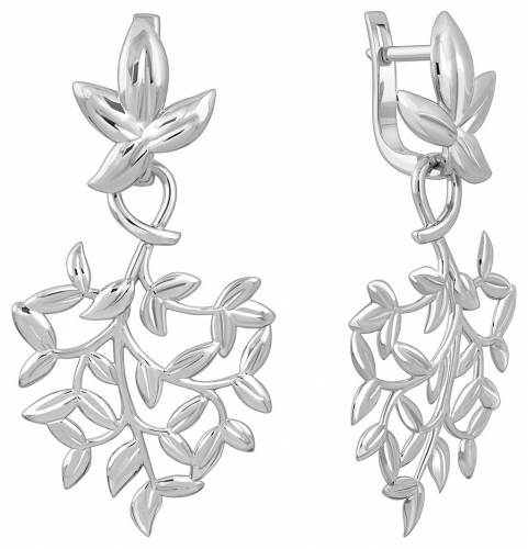 Серьги из белого золота