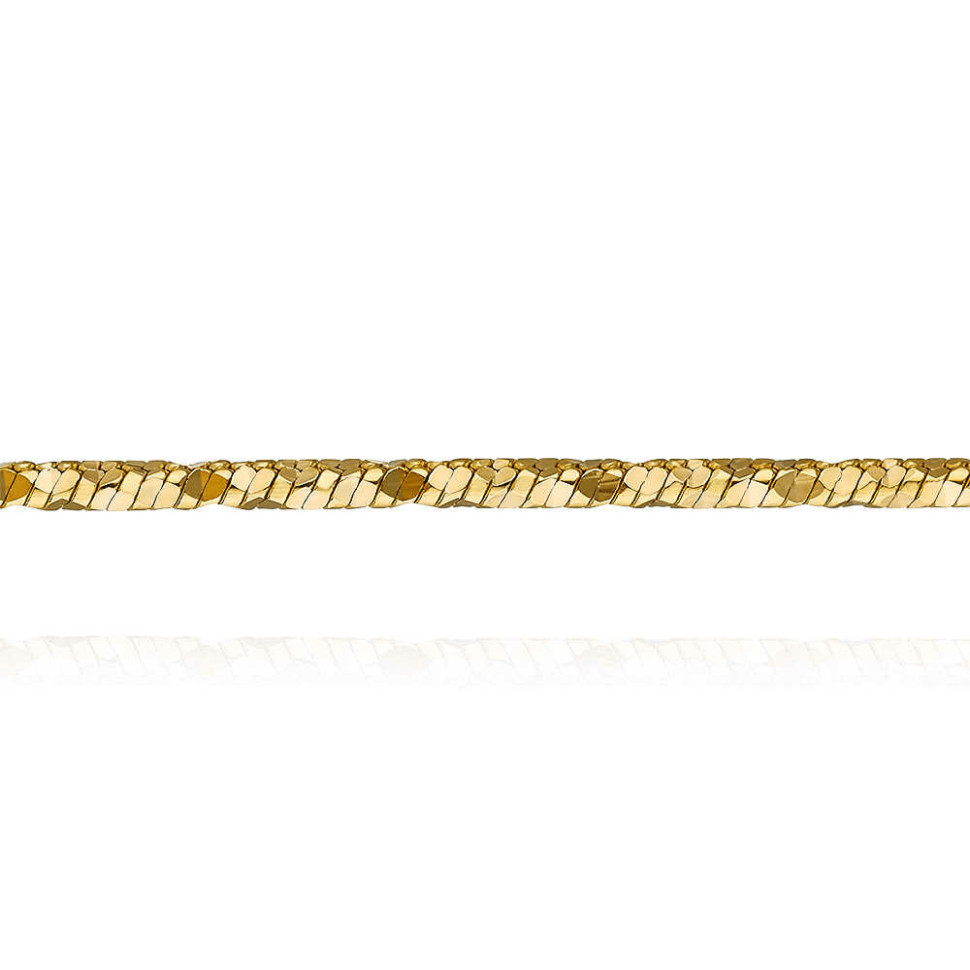 Цепь из жёлтого золота, плетение Шнурок (047318)