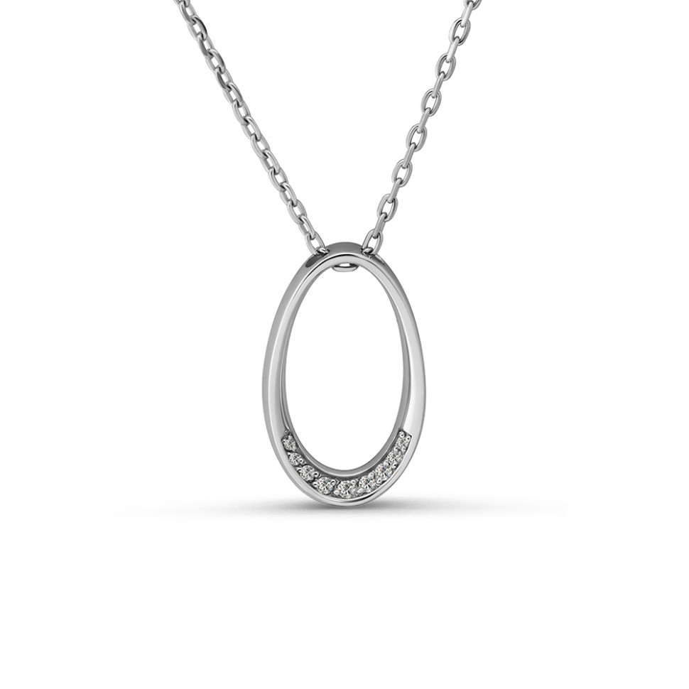 Колье из белого золота с бриллиантами (063753)