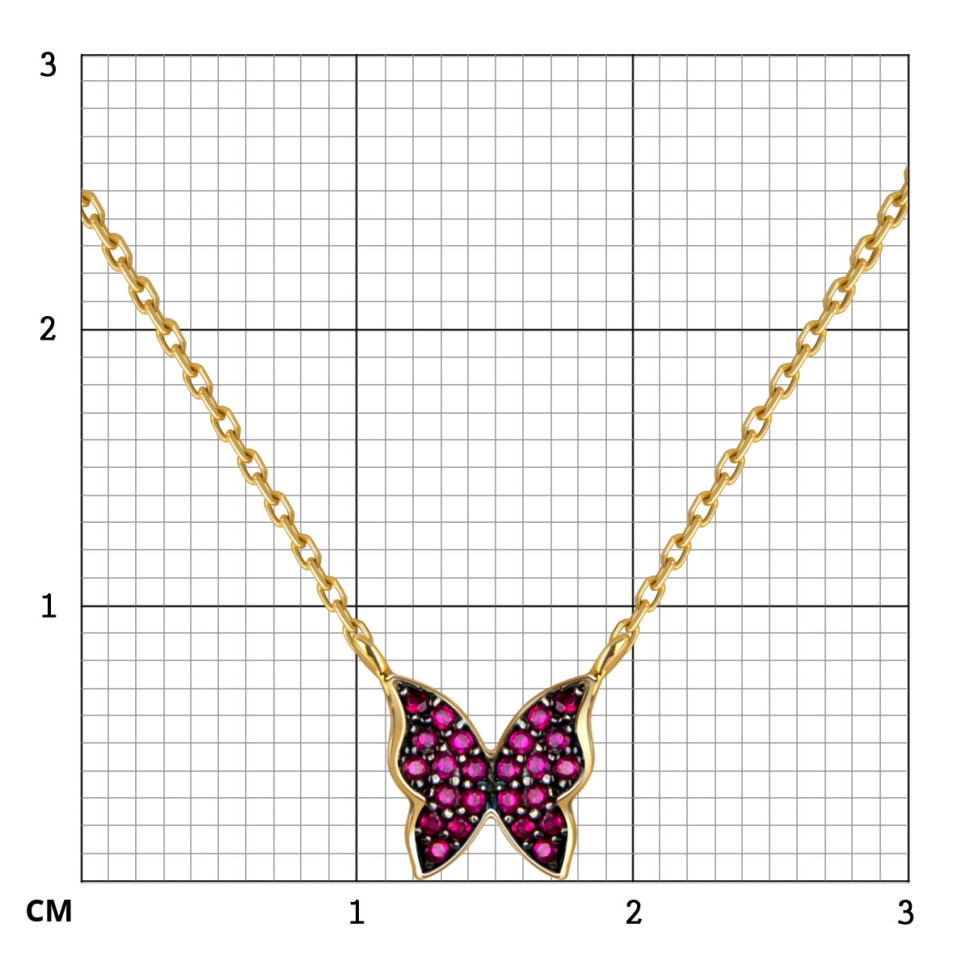 Колье из жёлтого золота с фианитами 