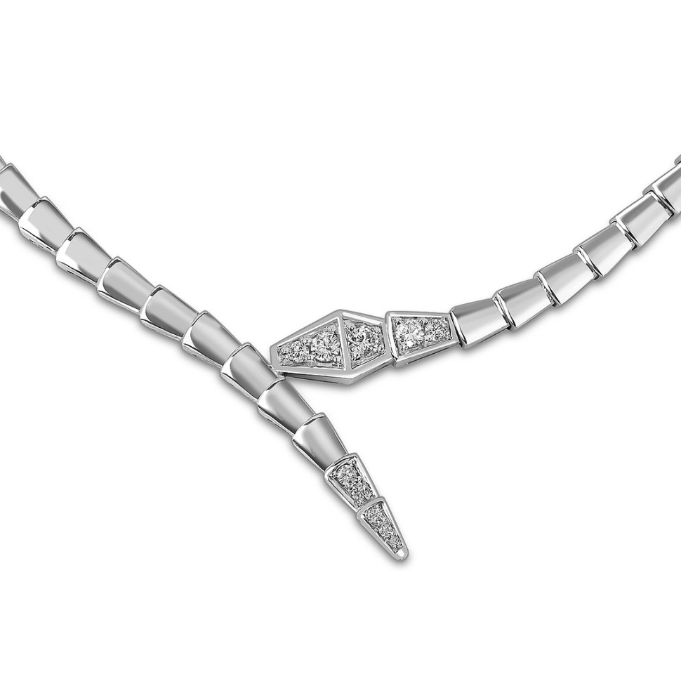 Колье из белого золота с бриллиантами (060514)