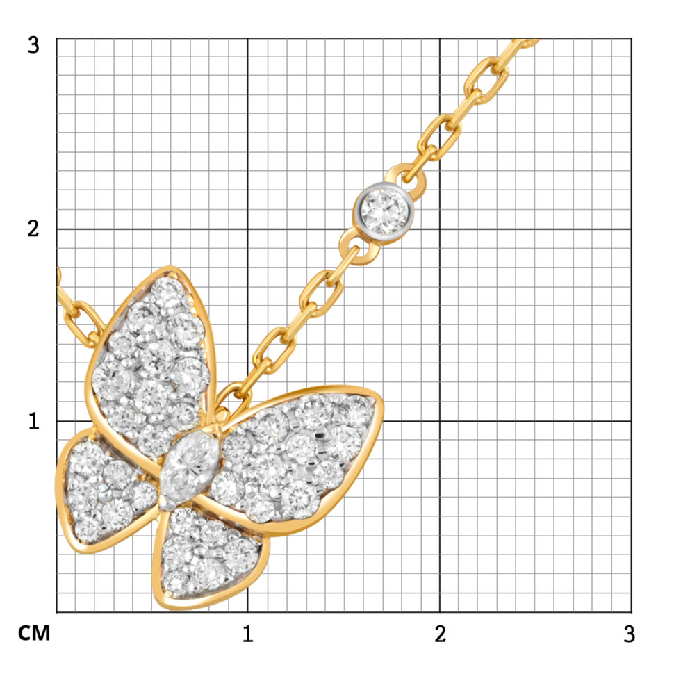 Колье из жёлтого золота с бриллиантами 