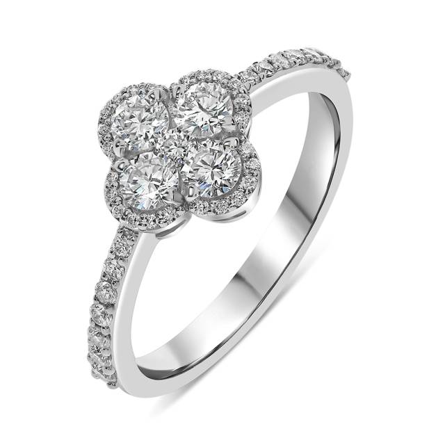 Кольцо из белого золота с бриллиантами (060997)