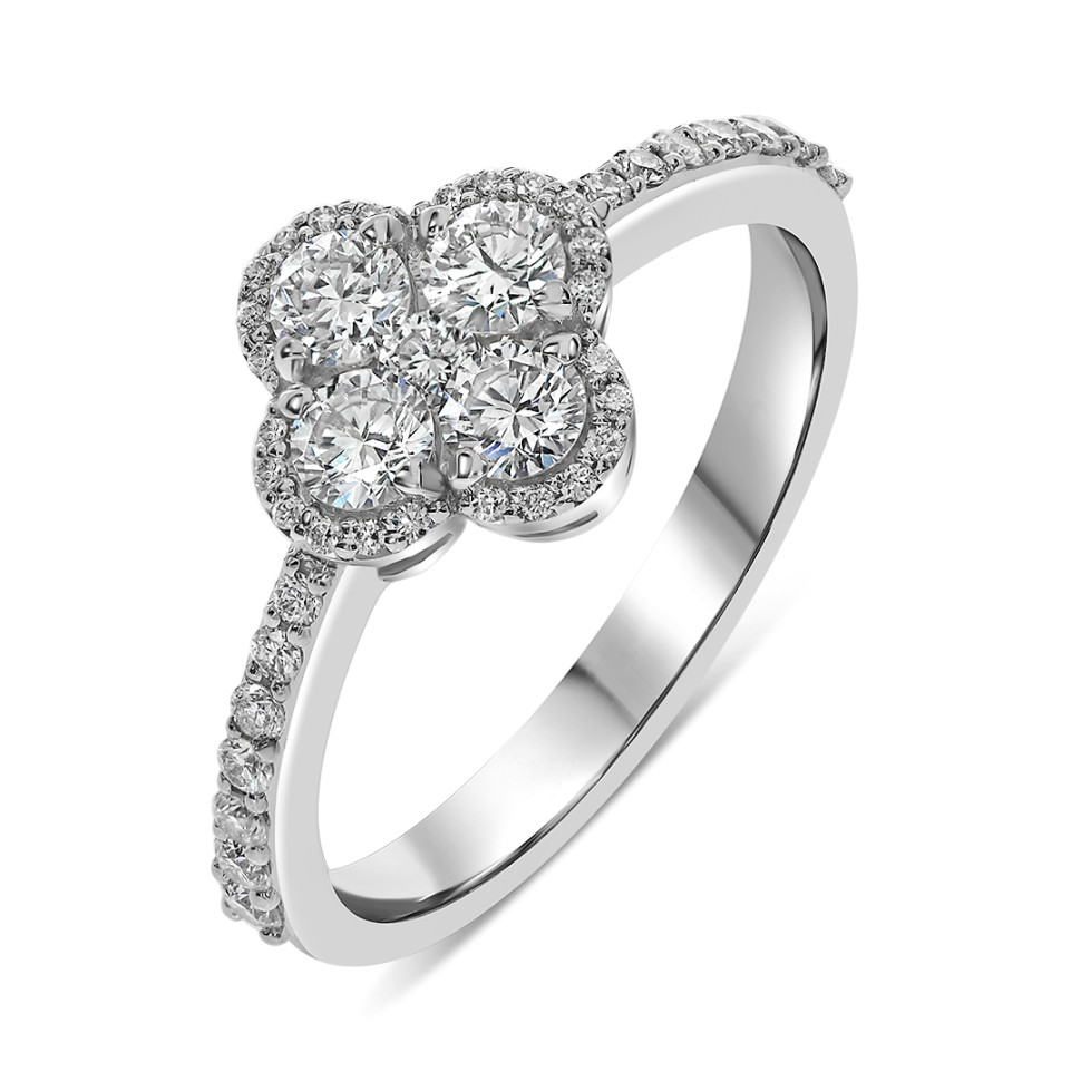 Кольцо из белого золота с бриллиантами (060997)