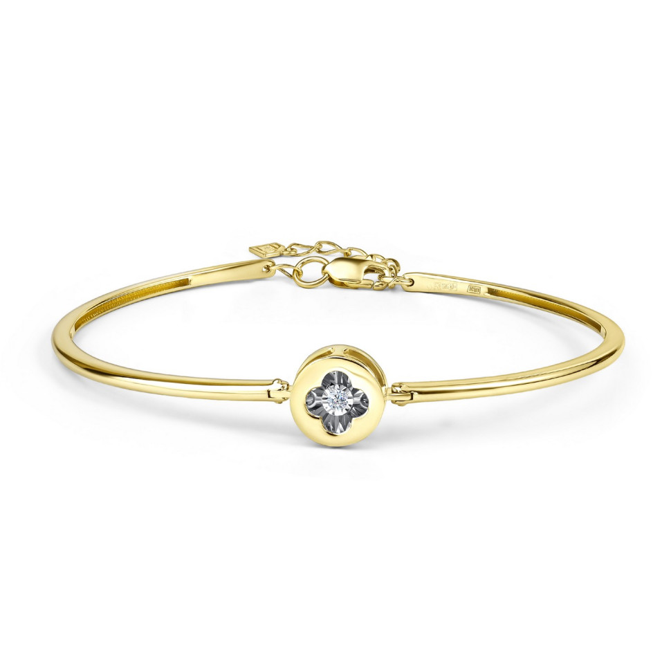 Браслет из жёлтого золота с бриллиантами (061036)