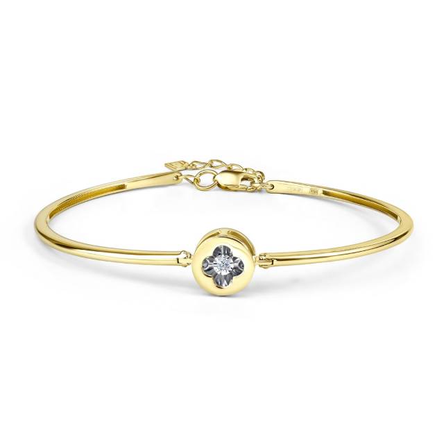 Браслет из жёлтого золота с бриллиантами (061036)