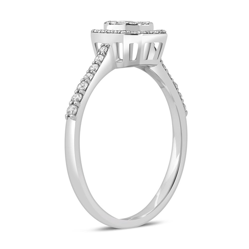 Кольцо из белого золота с бриллиантами (047058)