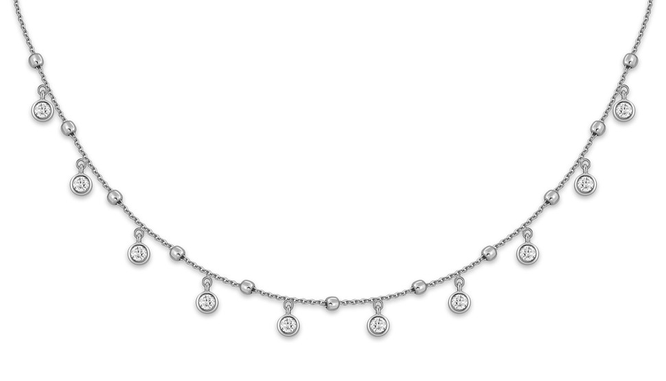 Колье из белого золота с бриллиантами 
