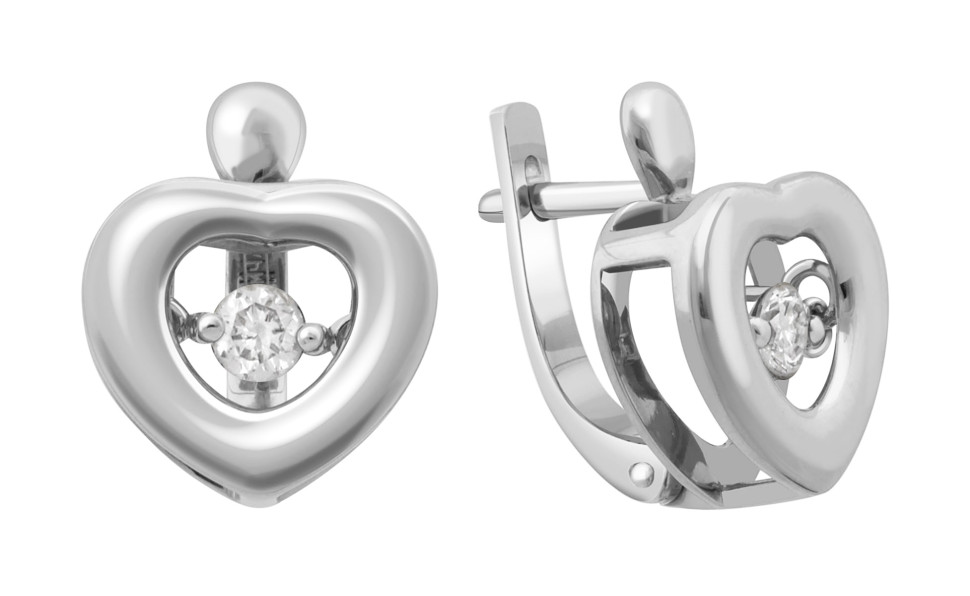 Серьги из белого золота с 