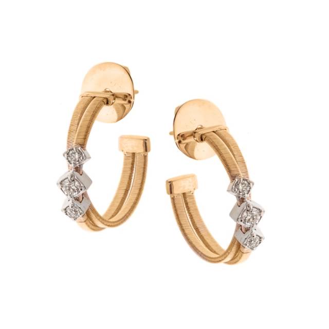 Серьги из красного золота с бриллиантами (050723)