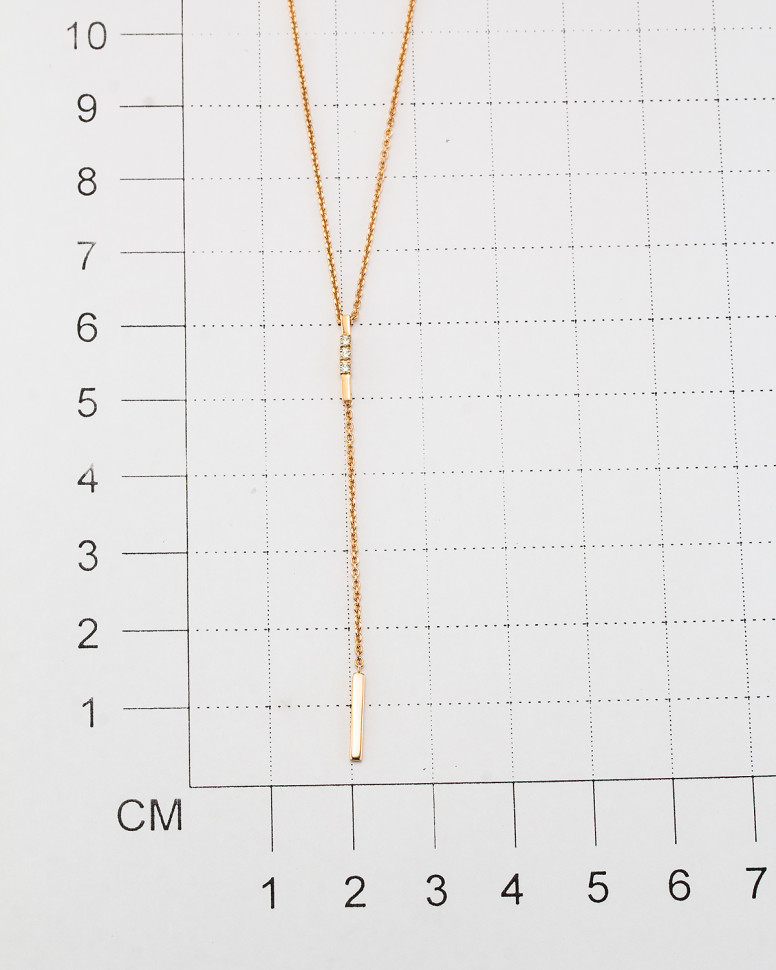 Колье из красного золота с бриллиантами (048738)