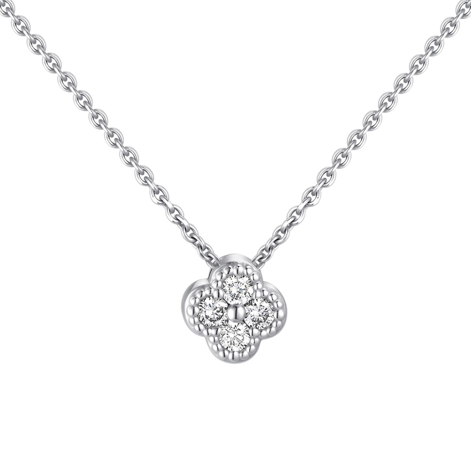 Колье из белого золота с бриллиантами (060571)