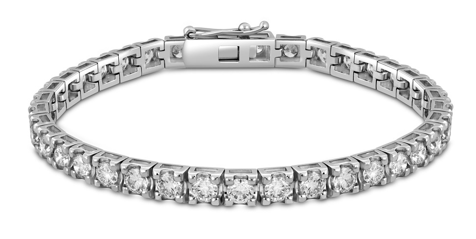 Браслет из белого золота с бриллиантами (051930)