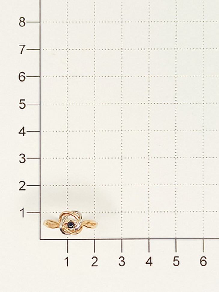 Кольцо из красного золота с сапфиром (051349)