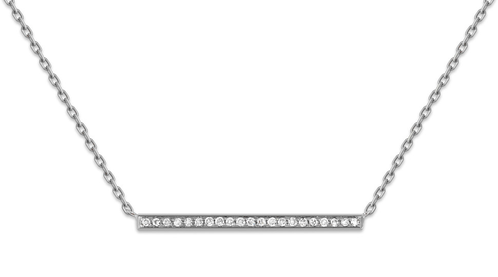 Колье из белого золота с бриллиантами (048477)