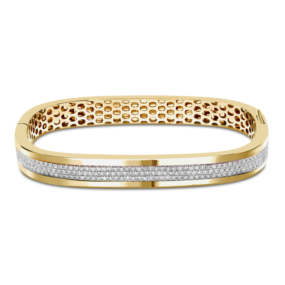 Браслет из жёлтого золота с бриллиантами (055540)