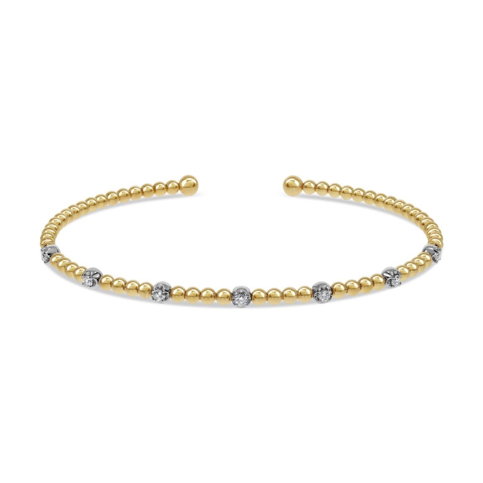 Браслет из комбинированного золота с бриллиантами (060275)