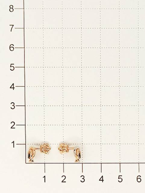 Серьги пусеты из красного золота с сапфирами (051357)