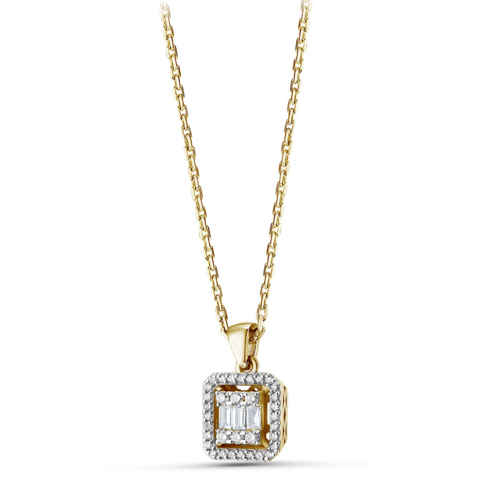 Колье из жёлтого золота с бриллиантами (060447)