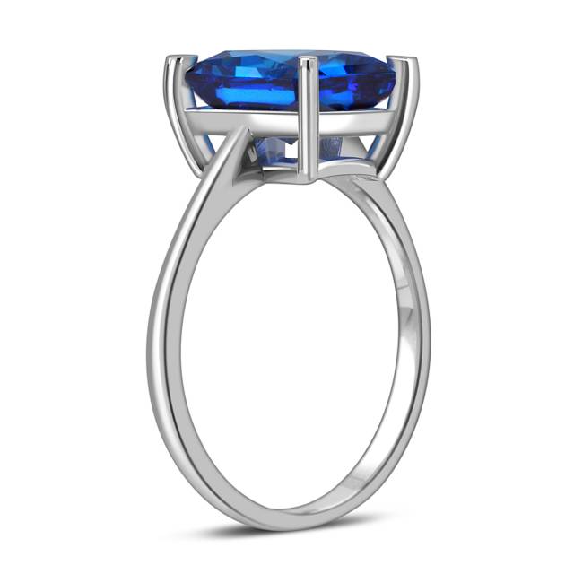 Кольцо из белого золота с фианитом (057693)