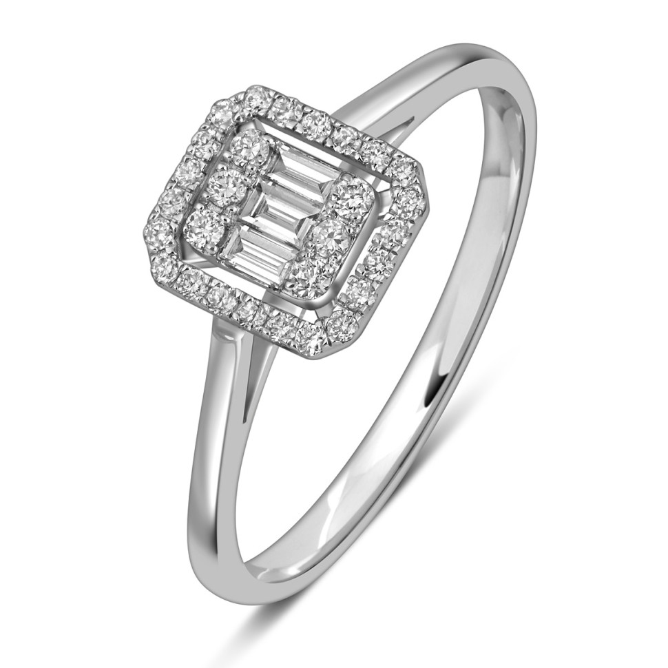 Кольцо из белого золота с бриллиантами (052297)