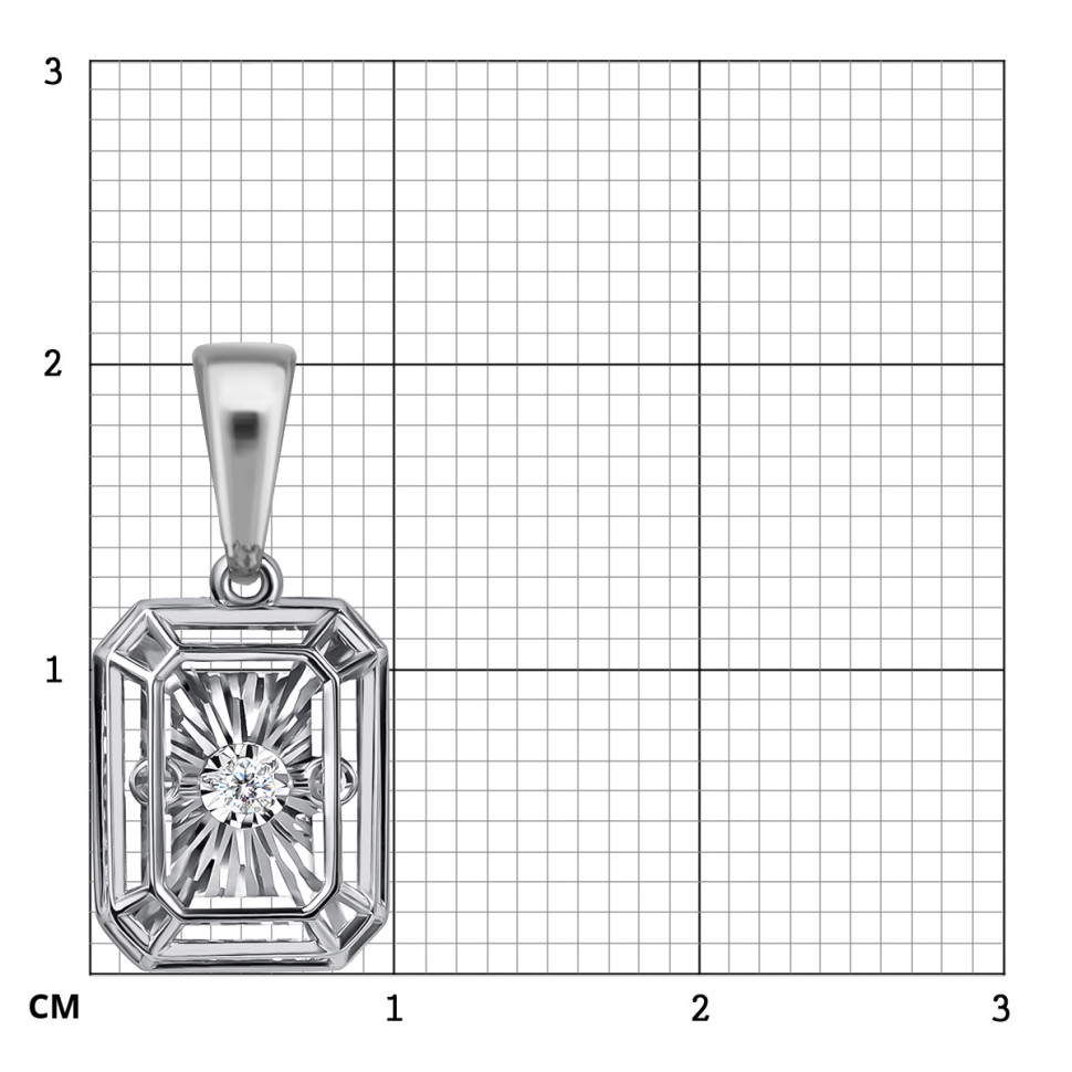 Кулон из белого золота с 