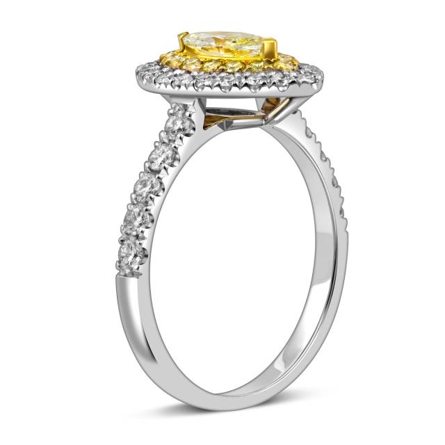 Кольцо из белого золота с бриллиантами (058505)