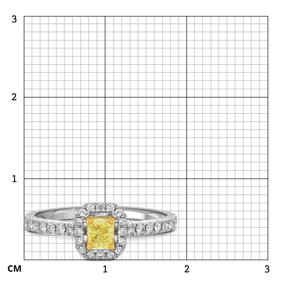 Помолвочное кольцо из белого золота с бриллиантами (052105)
