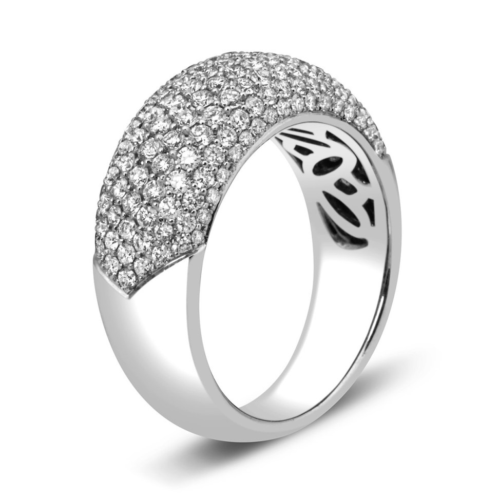 Кольцо из белого золота с бриллиантами (006388)