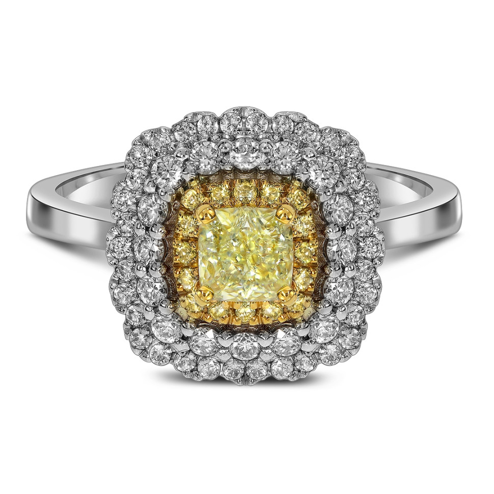 Кольцо из белого золота с бриллиантами (058514)