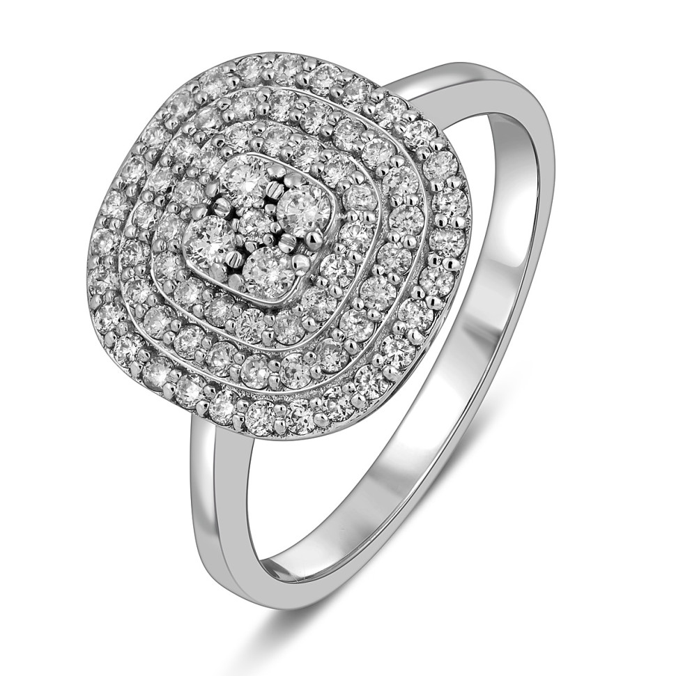 Кольцо из  белого золота с бриллиантами (057787)