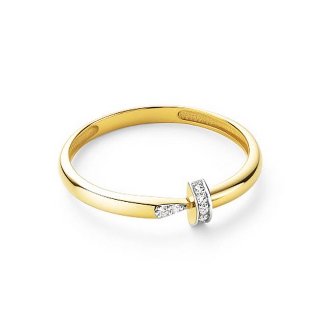 Кольцо из жёлтого золота с бриллиантами (059470)