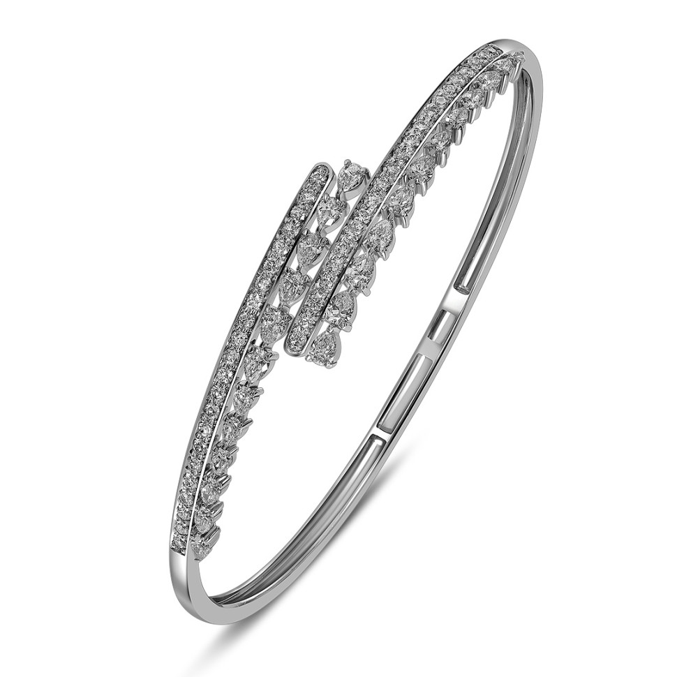 Браслет из белого золота с бриллиантами (063693)