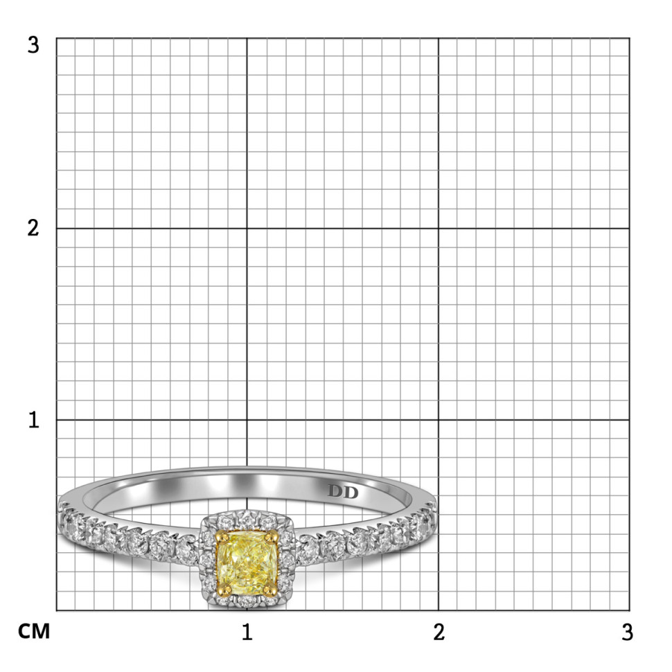 Помолвочное кольцо из белого золота с бриллиантами (062643)