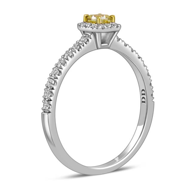 Помолвочное кольцо из белого золота с бриллиантами (062643)