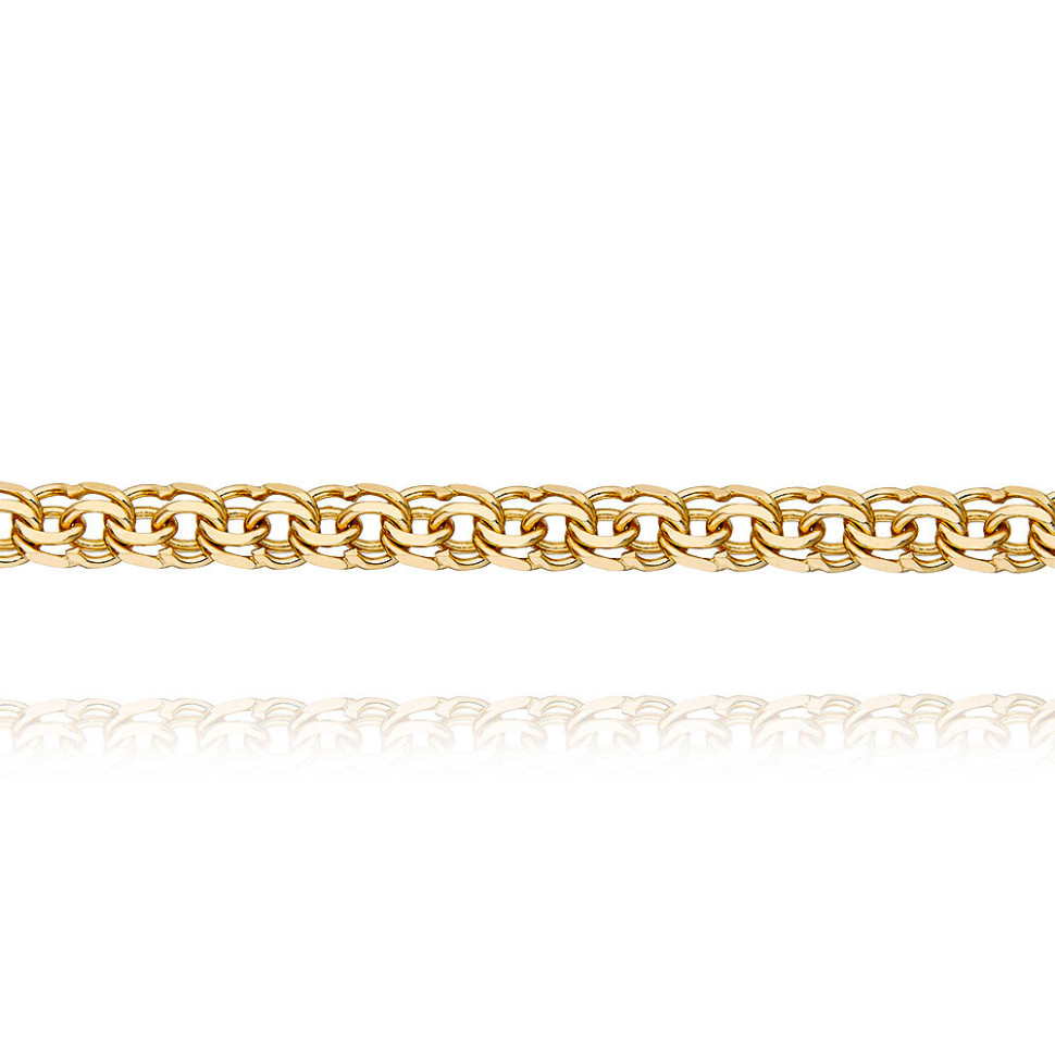 Цепь из жёлтого золота, плетение Гарибальди (047304)