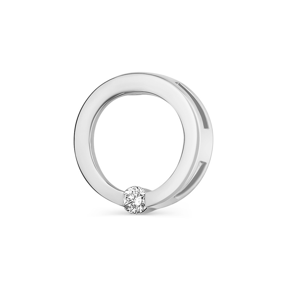 Кулон из белого золота с бриллиантом (060934)