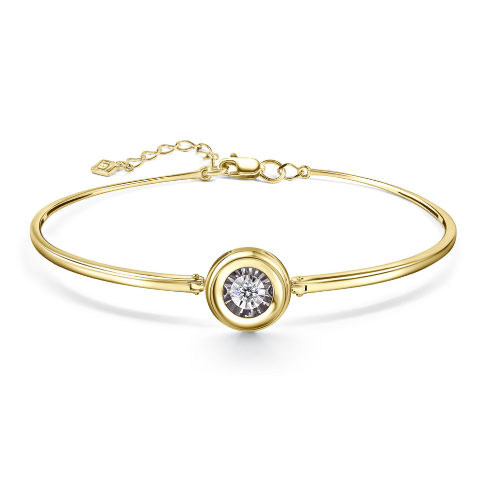 Браслет из жёлтого золота с бриллиантами (061249)