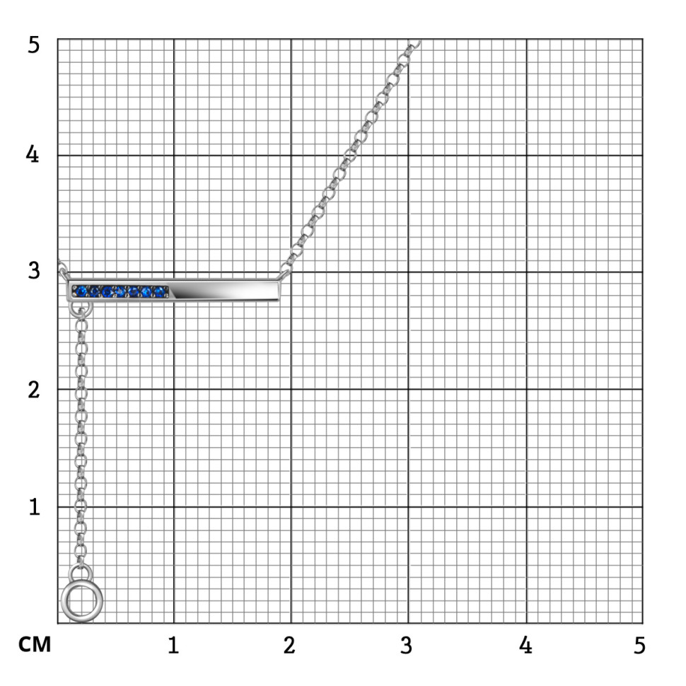 Колье из белого золота с фианитами (057966)
