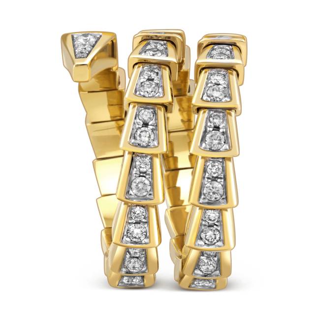 Кольцо из жёлтого золота с бриллиантами (058451)