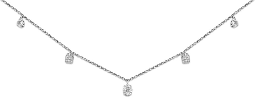 Колье из белого золота с бриллиантами (046884)