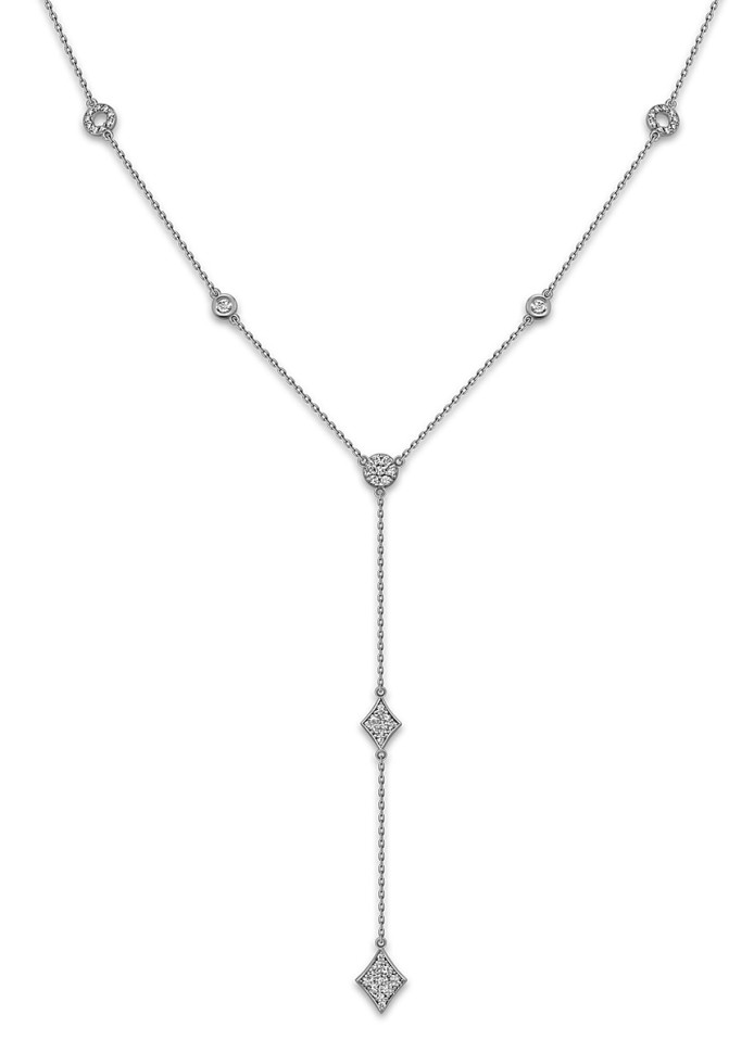 Колье из белого золота с бриллиантами (059959)