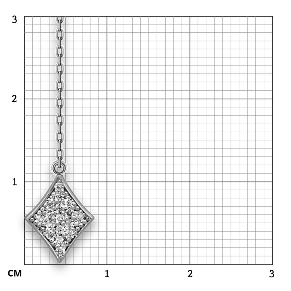 Колье из белого золота с бриллиантами (059959)
