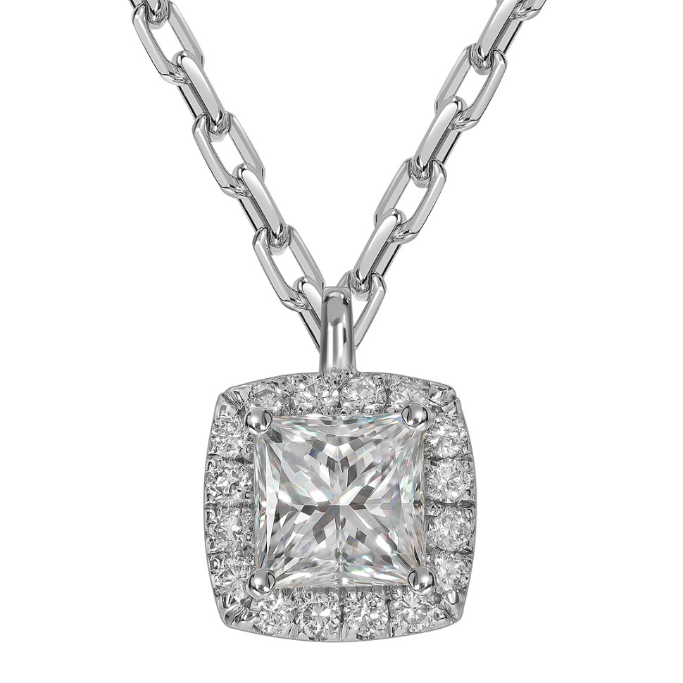 Колье из белого золота с бриллиантами (062837)