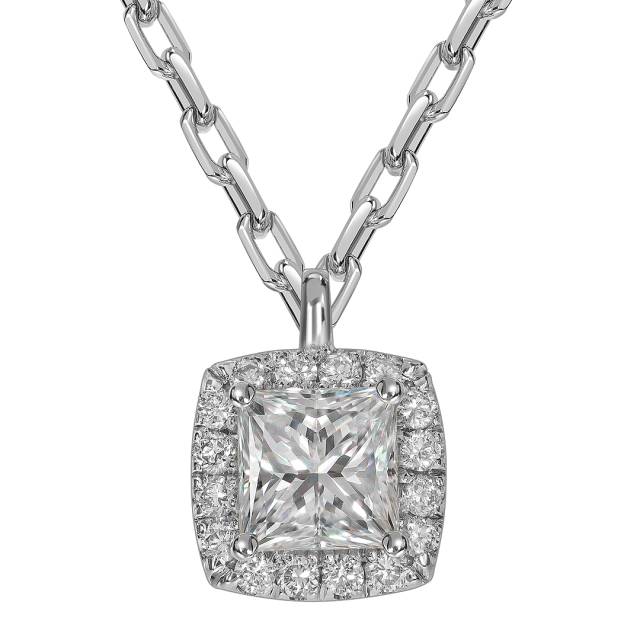 Колье из белого золота с бриллиантами (062837)