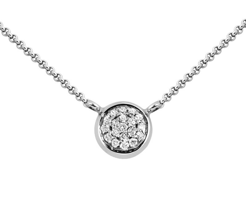 Колье из белого золота с бриллиантами (001248)