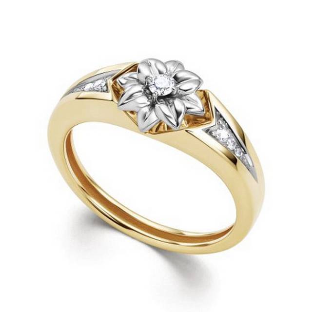 Кольцо из белого золота с бриллиантами (059468)