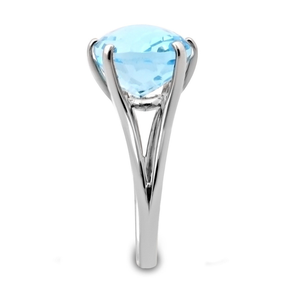 Кольцо из белого золота с топазом (028566)